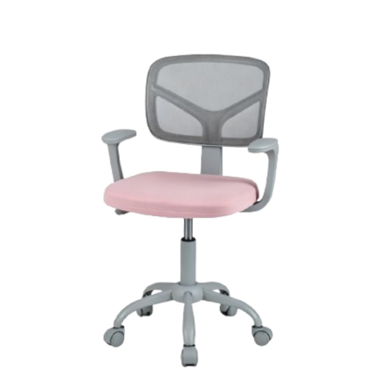 COSTWAY Kids Computer Desk Chair, Ergonomic Children Task Study Chairs with Lumbar Support, Adjustable and Swivel Mesh Chair for School Home Office (Pink, 54 x 46 x 84-94cm, without Footrest)