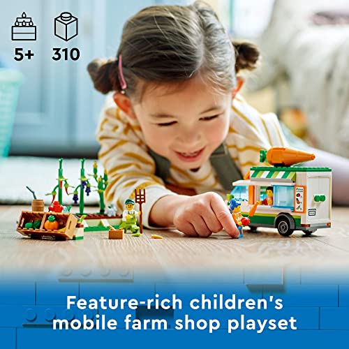 LEGO City Farmers Market Van 60345 Building Toy Set for Kids Boys - Image 2