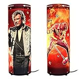  Lampe à poser ronde et tournante Johnny Hallyday