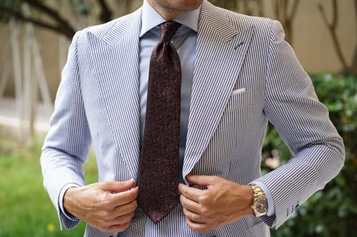 Image of OTAA Floral Necktie Casual Ties for Men - Perfect Neck Tie for Groomsmen Wedding Ties or Formal Occasions