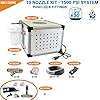 High Pressure Misting System 1500 PSI - Patio Misting System | Restaurant Misting System | Industrial Misting System | with Stainless Steel Misting Nozzles | Flexible (40 Feet - 10 Nozzles)