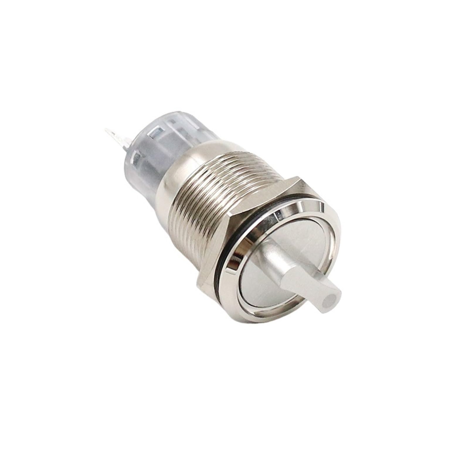 Interrupteur rotatif étanche avec bouton de sélection en métal 19mm 2 positions DPDT robuste