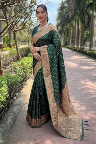 Image of Women's Kanjivaram Soft Silk Banarasi Saree With Blouse Piece | Banarasi Sari For Women | Saree with Blosepiece