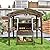 Domi Hardtop Grill Gazebo 8x5FT, Grill Canopy for Outdoor Grill w/Double Galvanized Steel Roof and 2 Side Shelves, BBQ Gazebo Grill Tent for Patio Garden Backyard, Brown