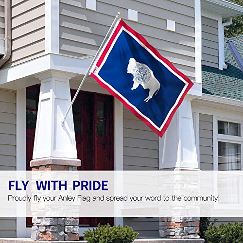 ANLEY Fly Breeze 3x5 Foot Bandeira do estado de Wyoming - Cor vívida e resistente ao desbotamento UV
