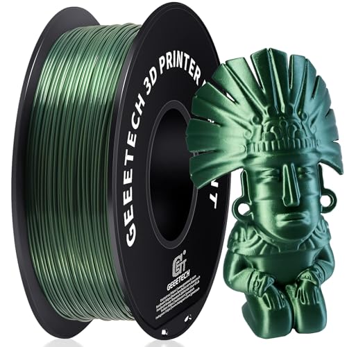 Image of Geeetech Silk PLA Filament 1.75mm for 3D Printer, Dark Green Metal-Like Shiny PLA Filament 1kg (2.2lbs) Spool, Dimensional Accuracy + /- 0.02 mm, Metallic Silk Bronze