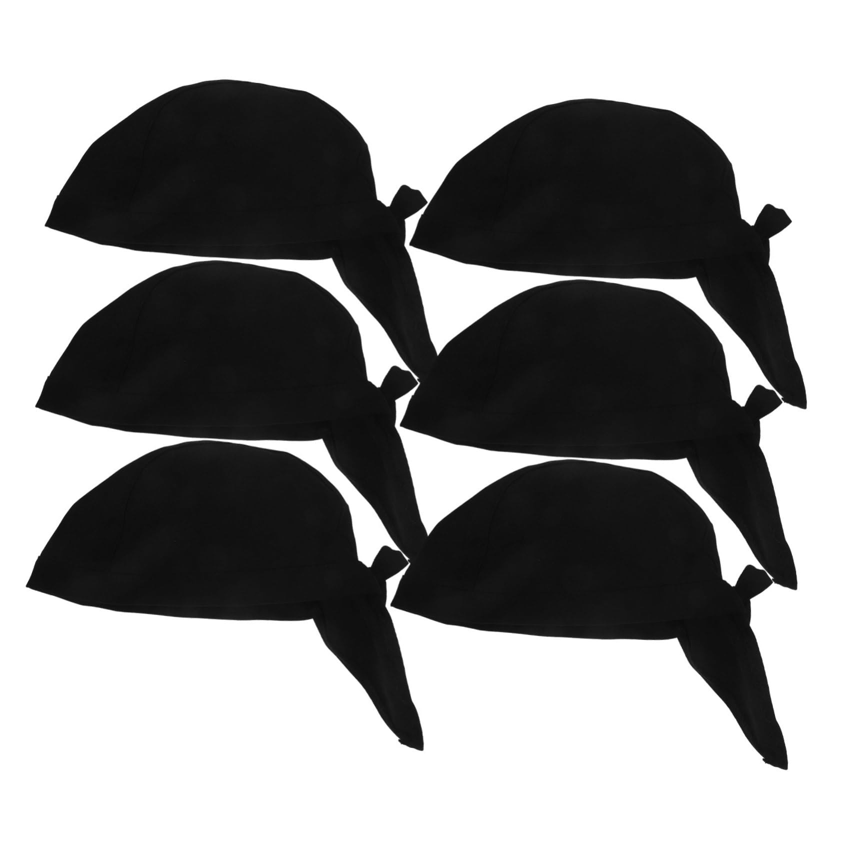 Veemoon Cappelli da Chef in Cotone Nero, 6 Pezzi, per Cucina e Ristorante | Design Semplice e Classico, per Chef e Personale di Sala, Uso in Pub e Bakery