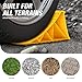 DNA Motoring 2pcs Wheel Chocks Lightweight Heavy-Duty Hard Plastic Wheel Stoppers for Cars RVs Trucks ATVs,Keeps Trailer in-Place, 2-Pack, Yellow, TOOLS-00699