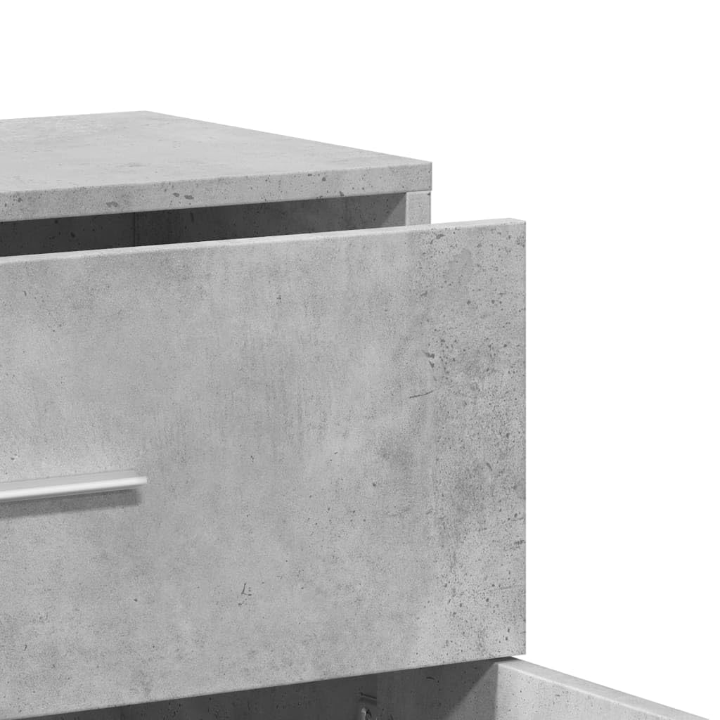Buffet gris béton 60x31x70 cm bois d ingénierie