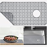 Silicone Sink Protector for Kitchen Sink-MOSTWOGO 28.1''x14.3'' Kitchen Sink Mat for Bottom of Stain