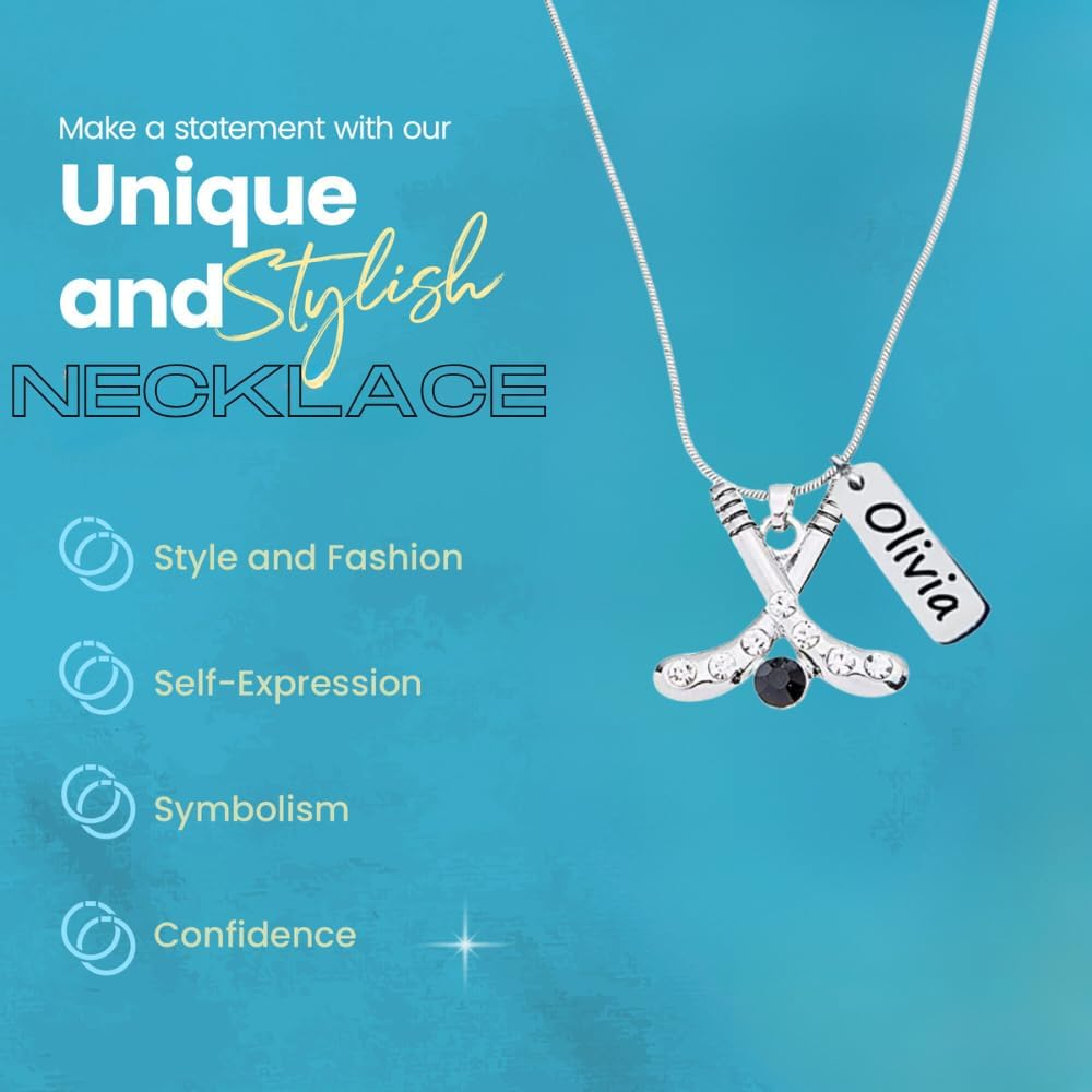 Sportybella Personalized Hockey Necklace with Engraved Charm, Hockey Jewelry, Hockey Gifts, Ice Hockey Charm Necklace, Hockey Players & Hockey Moms - Image 8