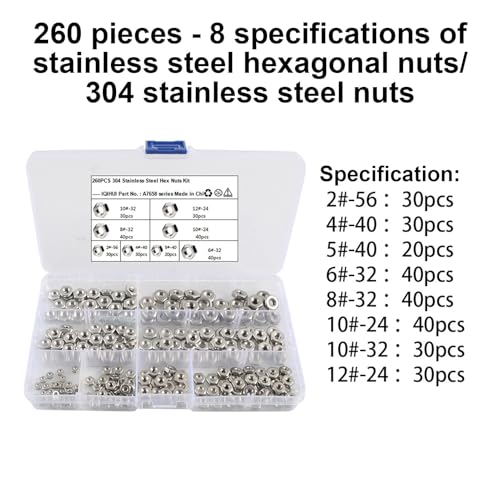 Écrous hexagonaux en acier inoxydable kit écrou hexagonal de remplacement robuste