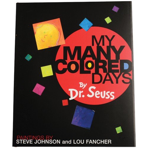 Constructive Playthings 40 Page Hardcover 10" x 9" Early Learning Book for Children My Many Colored Days by Dr. Seuss