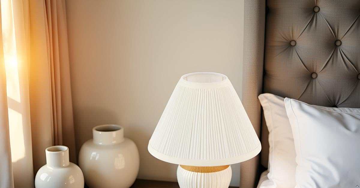 Aspen Creative 59171, Empire Uno Lamp Shade, Cotton White, 4" Top x 10" Bottom x 7" Slant Height, Slip UNO 33mm