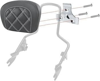 ん Sissy Bar Passenger Backrest Pad Fit For Harley Electra Road