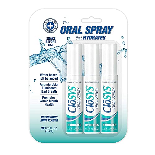 Closys Oral Breath Spray, 0.31 Ounce (3 Count), Mint, Sugar Free, Ph Balanced, Fights Bad Breath #TOP1