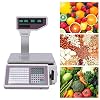 Digital Weight Price Scale, LCD Screen Label Printing Scale Price Computing Scale with Label Printer for Retail, Supermarkets 30/60lbs Capacity 5 g /0.011 lbs Accuracy (US Stock)