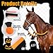 SATINIOR 2 Pcs Halloween Horse Rein Covers Halloween Costume for Horses Accessories with Orange Balls Holiday Festive Decor Equestrian Riding Gifts