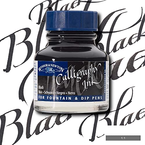 Winsor & Newton Calligraphy Ink Bottle, 30Ml, Black #TOP4