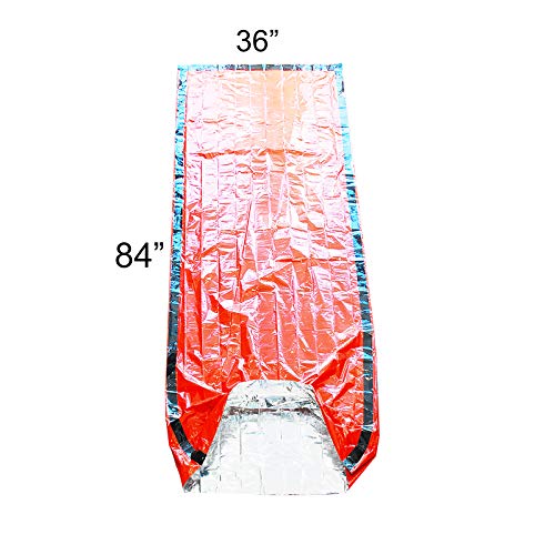 Gogood 4 Pack Emergency Bag Survival Bivvy Sack With Whistles, Lightweight Portable Emergency Supplies For Outdoor Camping Hiking Keep Warm After Earthquakes, Hurricanes Disasters #TOP2