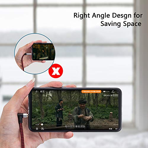 Audio Mic Extension Cable 3Ft,90 Degree Trrs 3.5Mm Aux Headphone Extender 4-Pole Jack Plug Extension Lead Stereo Male To Female Braided Cord For Headset,Laptop,Phone,Switch Lite,Car,Ps4 And More (3Ft) #TOP4