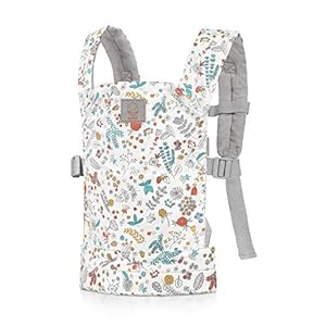 GAGAKU Puppentrage Baby Vorne und Hinten aus Baumwolle für Kinder – Grüne Blumen