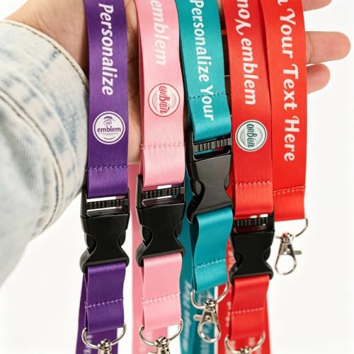 Personalized Custom Lanyard Bulk 10-5000 PCS,Personalized Neck Straps Lanyard with ID Badge Text/Logo/Photo/Name,Customized Detachable Lanyard for Event,Keys,Teacher,Office,School,Corporate,Business - Image 7