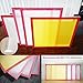 Aluminum Screen Printing Screens, 20 x 24 Inch Pre-Stretched Silk Screen Frames, Dry Sift Screen Set, Polyester mesh Screen, 60 90 110 200 Mesh, Micron Equiv 250 165 149 75 (4pack), 3 White 1 Yellow