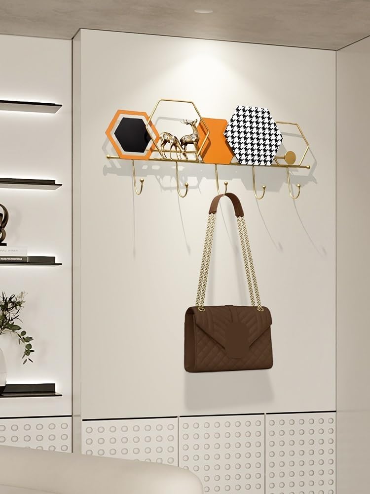 Gancho para Colgar en la Pared Perchero Decorativo de Pared for Entrada con Ganchos creativos for Abrigos, Bolsos, Llaves y Bufandas. Perchero Decorativo(Pequeño)