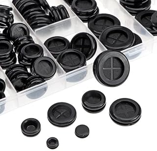 170 Pieces of Rubber gaskets in 7 Sizes, Double-Sided Round Rubber Hole Plug Kits, Used to Protect Cables, Wires, firewalls, Hole Plugs, and Automotive Supplies