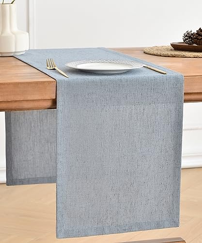 Wracra Linen Style Table Runner, Rustic Farmhouse...