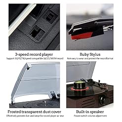AURADO Tourne-Disque Bluetooth avec Haut-parleurs intégrés et phonogra Vintage à entraînement par Courroie USB (Tourne… - Les Beatles, Paul McCartney, John Lennon, RIngo Starr, George Harrison AURADO Tourne-Disque Bluetooth avec Haut-parleurs intégrés et phonogra Vintage à entraînement par Courroie USB (Tourne… – Image 7