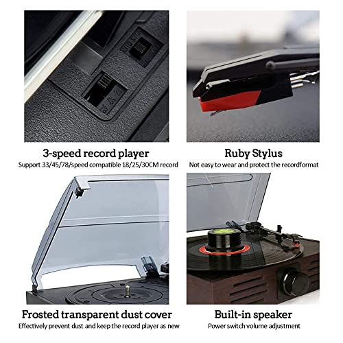 AURADO Tourne-Disque Bluetooth avec Haut-parleurs intégrés et phonogra Vintage à entraînement par Courroie USB (Tourne… - Les Beatles, Paul McCartney, John Lennon, RIngo Starr, George Harrison AURADO Tourne-Disque Bluetooth avec Haut-parleurs intégrés et phonogra Vintage à entraînement par Courroie USB (Tourne… – Image 8