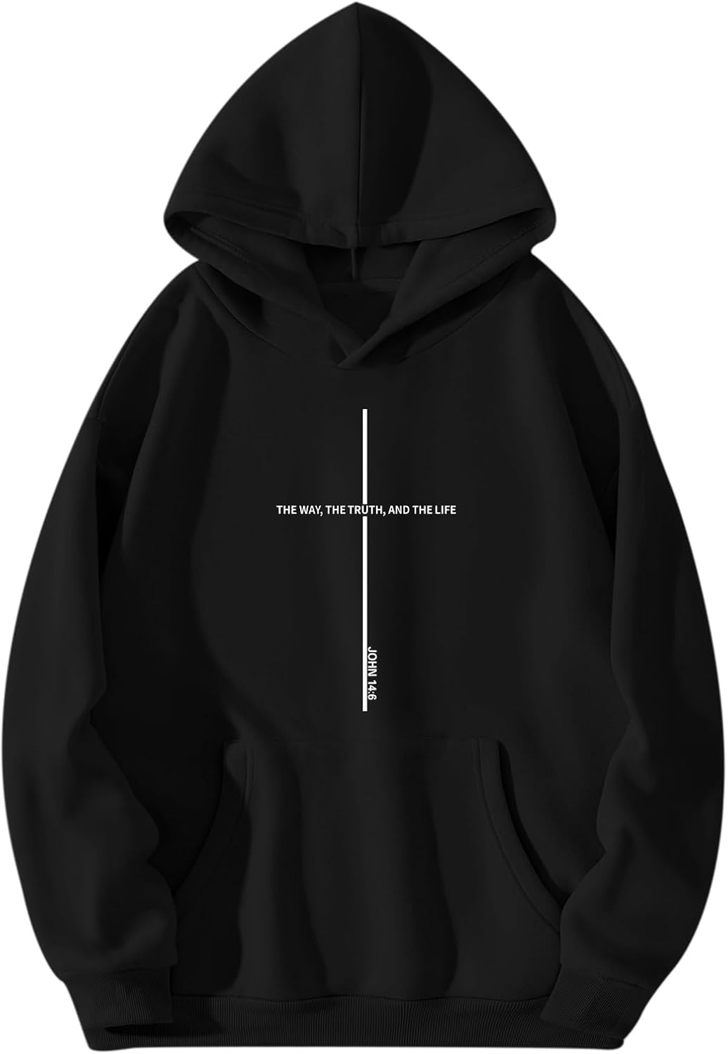 Wrenpies Christian Jesus Hoodie for Men Faith Religious Cross Bible Verse Sweatshirt God Graphic Oversized Pullover Tops