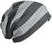 Mens Slouchy Long Beanie Knit Cap for Summer Winter Oversize (B09-Gray)