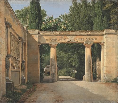 Tableau Vue du jardin de la Villa par CW Eckersberg 60x90cm