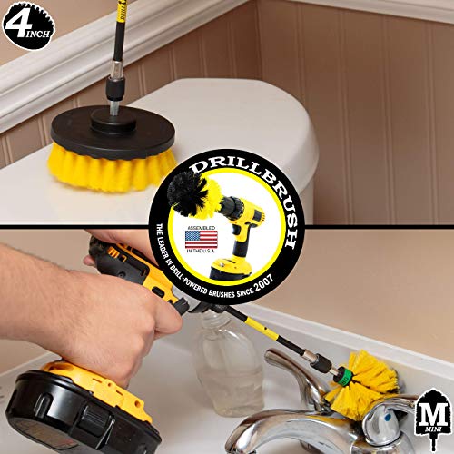 Image of Bathroom Accessories - Cleaning Supplies - Drill Brush - Grout Cleaner - Shower Cleaner - Scrub Brush for Shower - Tile Cleaning Brush - Bathroom Cleaning Tools - Drill Brush Attachment Set - Bathtub