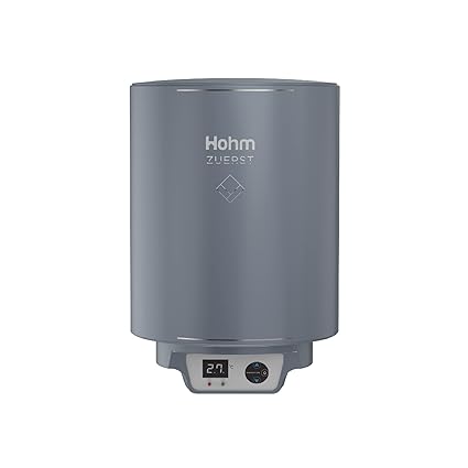 Polycab Hohm Zuerst 10 Litres Smart Storage Water Heater/Geyser,Works with Alexa,Google Home,Hohm App,with LED display,Multiple Modes,Grey(With Free Installation)