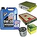 Produktbild QR-PARTS 69375532 Filter Set Inspektionspaket 5 Liter Motoröl Longtime High Tech 5W-30 MANN-FILTER Innenraumfilter Luftfilter Ölfilter