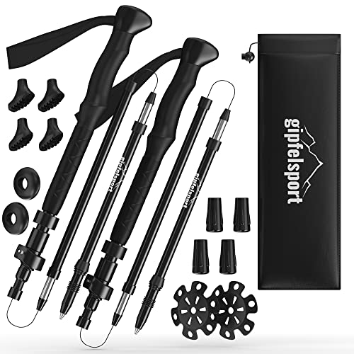 gipfelsport Faltbarer Wanderstock Carbon mit Eva-Griff