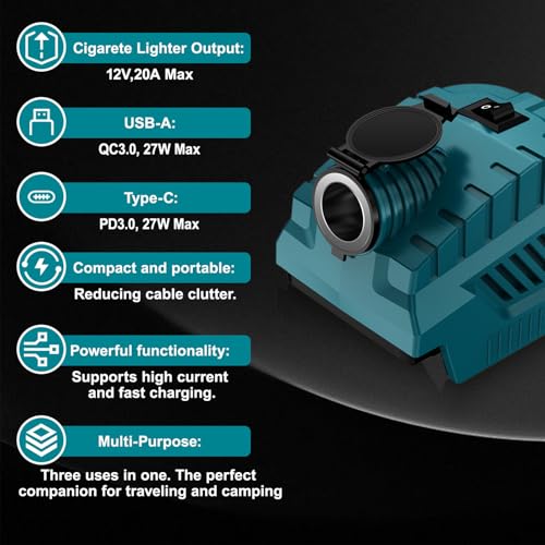 Evite sobrecargas con el conversor inteligente de baterías de 20V para USB 3