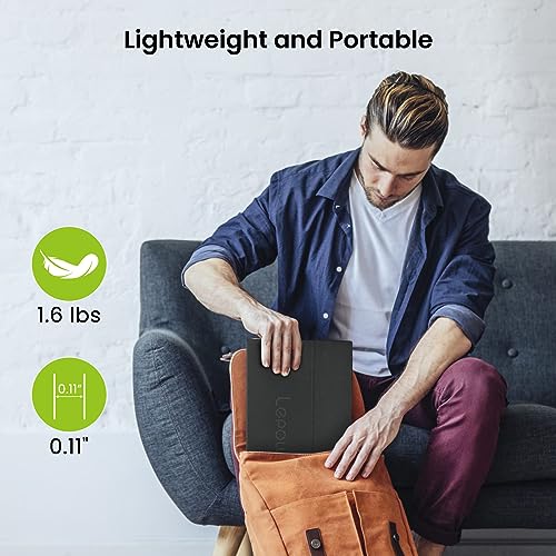 Image of Lepow Portable Monitor, 15.6 inch Portable Screen with 1080P FHD, IPS, HDR, Full-Function Type-C, Plug & Play, Smart Cover, Lightweight External Monitor for Laptop w /Full-Featured USB-c Port, PC, MacBook