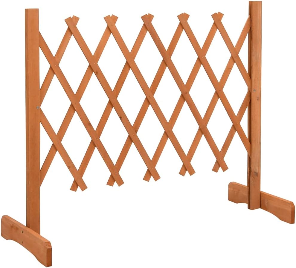 Garden Trellis Fence Orange 47.2"x23.6" Solid Firwood