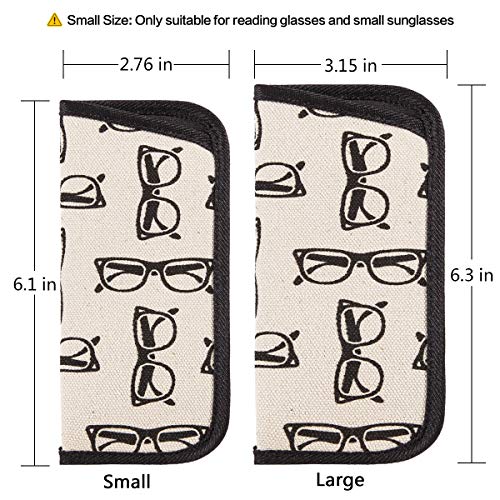 Image of TRIUMPH VISION 3 Pack Reading Glasses Pouch Soft Case Eyeglass Sleeve Slim | Alternative to Bulky Case in bag, Lightweight Lined Padded Protect Optical lens Slip in, Cute Pattern Portable for Daily Use