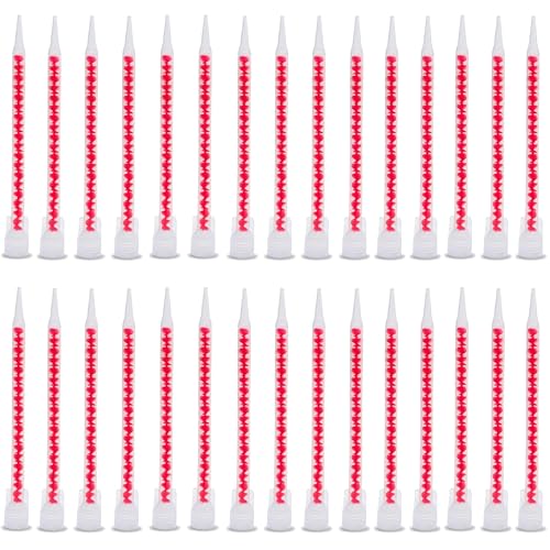 Dual barrel mixing nozzle, 15 pieces double epoxy spray gun nozzles, suitable for 200ml and 400ml manual ink cartridges (15)