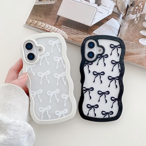 Coque transparente iPhone 16 antichoc en silicone souple à vague ondulée