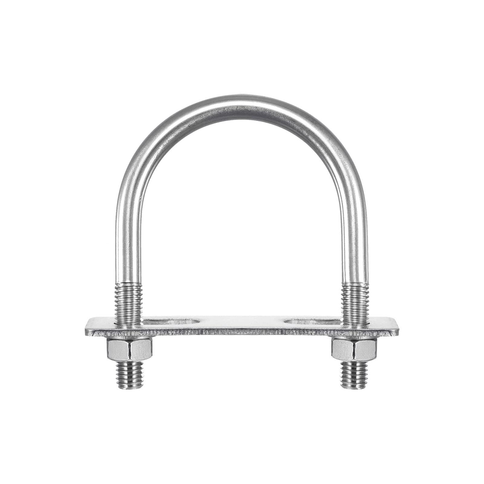 TA-VIGOR 2 sets M10 Round U-Bolts, 65mm Inner Width 97mm Length 304 Stainless Steel U-Bolts with Nut, Plate