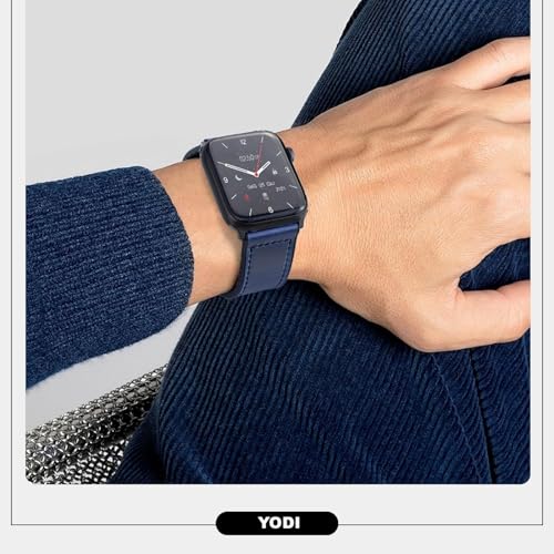 Image of YODI Straps Compatible with Apple Watch 42mm 44mm 45mm 49mm, Replacement Watch Band Leather with Magnet Buckle Strap for iWatch Ultra Series 8 /7 /6 /5 /4 /3 /2 /1 SE