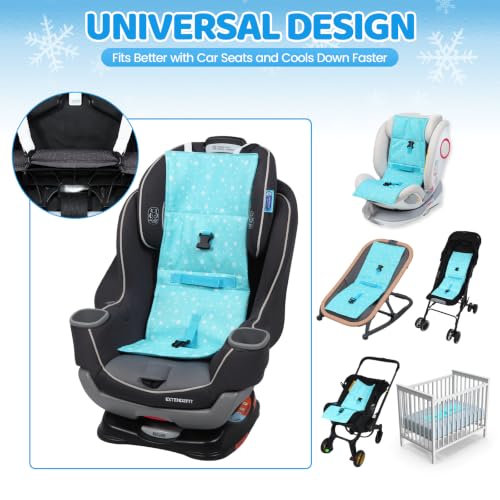 Image of Orzbow Car Seat Cooling Pad with Removable Ice Packs for Baby Toddler, Blue | Summer Baby Cooling Pad for Kids Infant, Portable Carseat Cooler for Travel to Keep Baby Comfortable