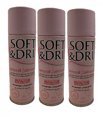 Soft & Dri Aerosol Antiperspirant Deodorant, Soft Scent 5.7 oz ( Pack of 3)